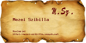 Mezei Szibilla névjegykártya